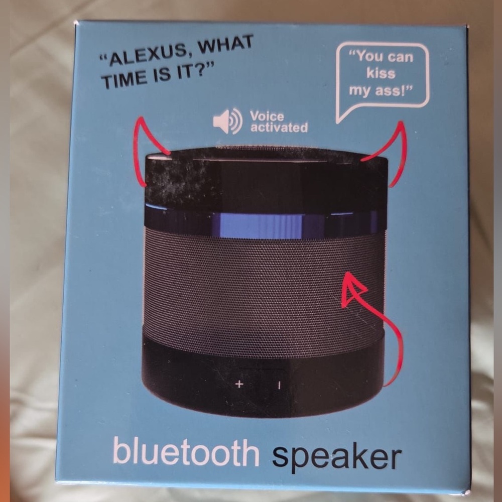 Funny Voice-Activated Bluetooth Speaker – “Alexus, What Time Is It?